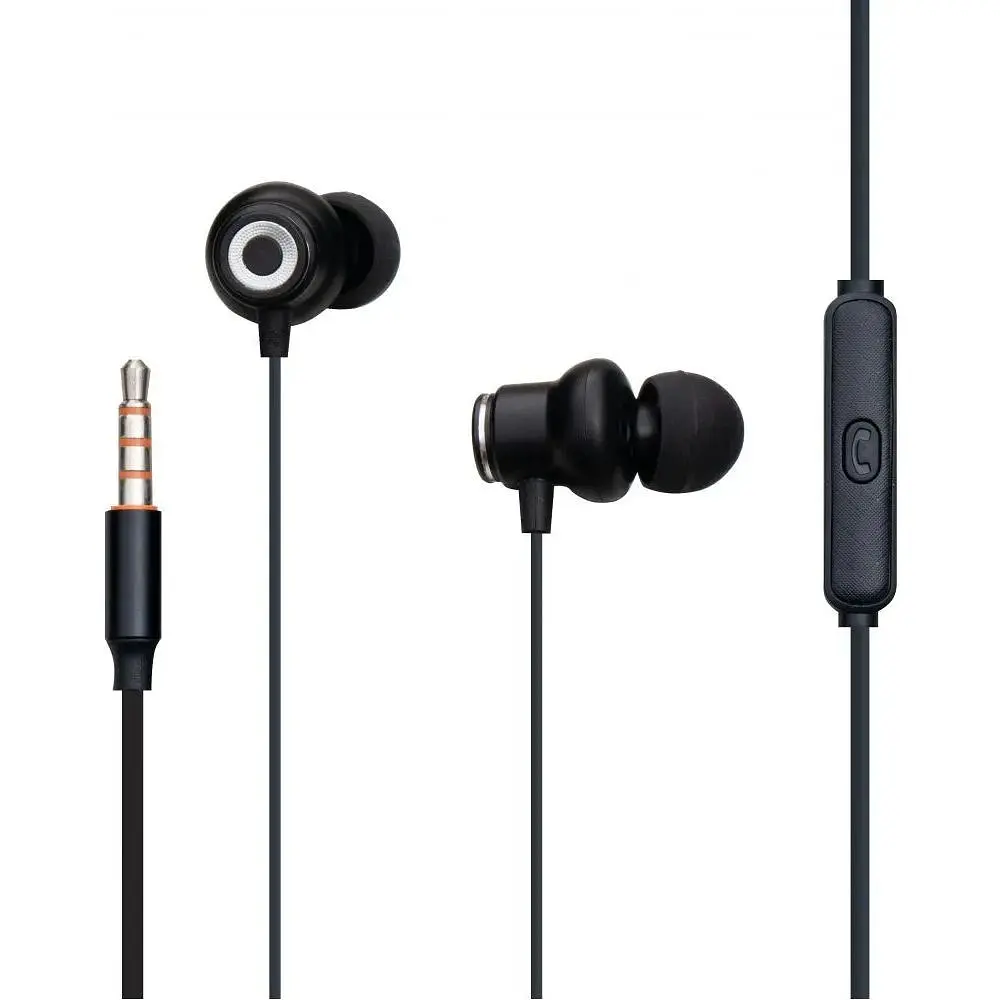 Дротові навушники Celebrat D5 3.5 mm вакуумні з мікрофоном 1.2 m Black - фото 2