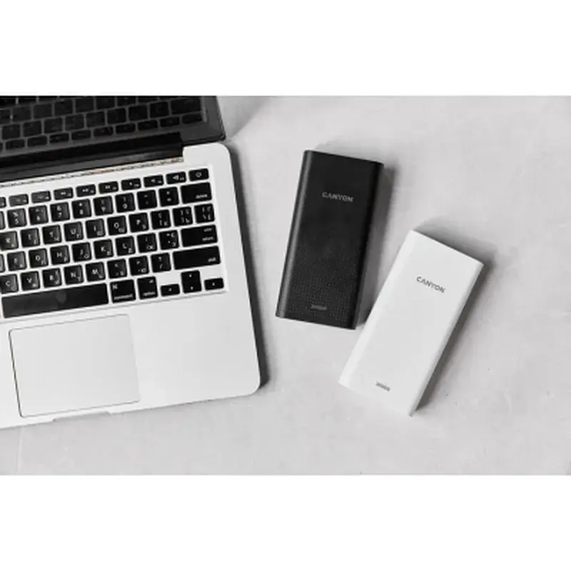 Батарея універсальна Canyon 20000mAh, Input 5V/2A, Output 5V/2.1A(Max), Black (CNE-CPB2001B) - фото 9