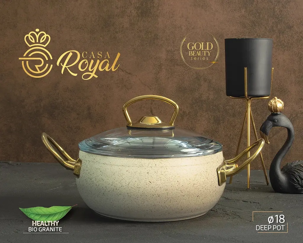 Набір посуду Casa Royal G-UKR 20200 "Bio Granit" Cream 7 предметів - фото 6