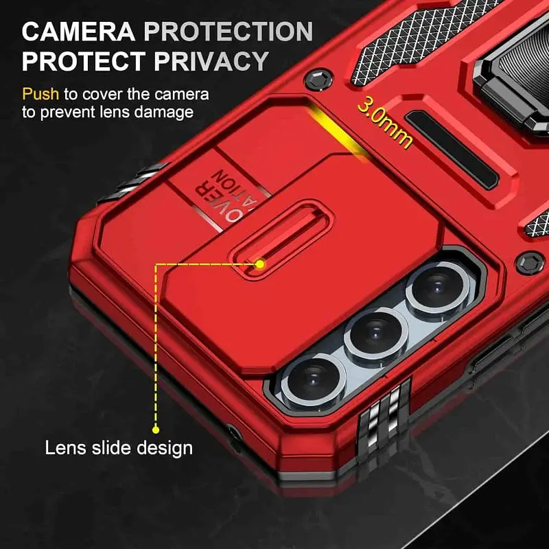 Ударостійкий чохол Camshield Army Ring для Samsung Galaxy A57 5G Червоний / Red - фото 5