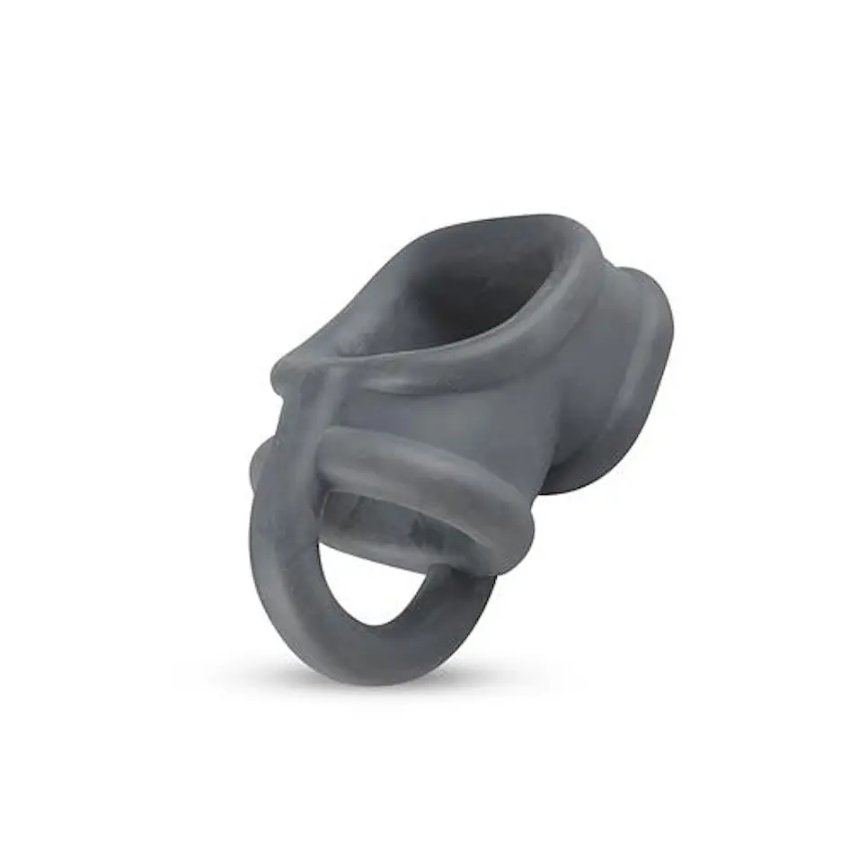 Кільце ерекційне Boners Liquid Silicone Ball Splitter 7 см сірий - фото 3