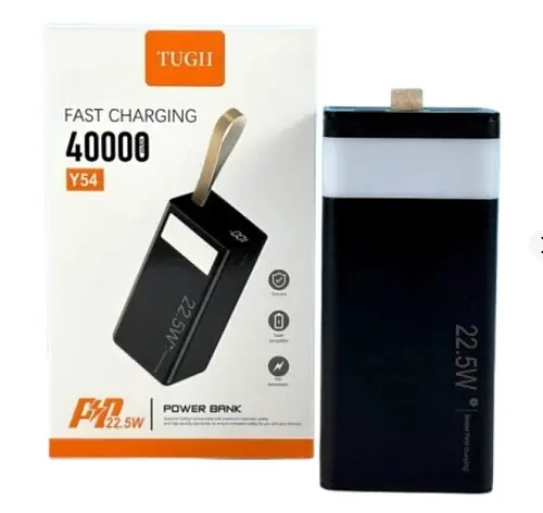 Універсальна мобільна батарея 40000 mAh, TUGII Y54, Black, 22.5 Вт WUW teh0027607 - фото 2