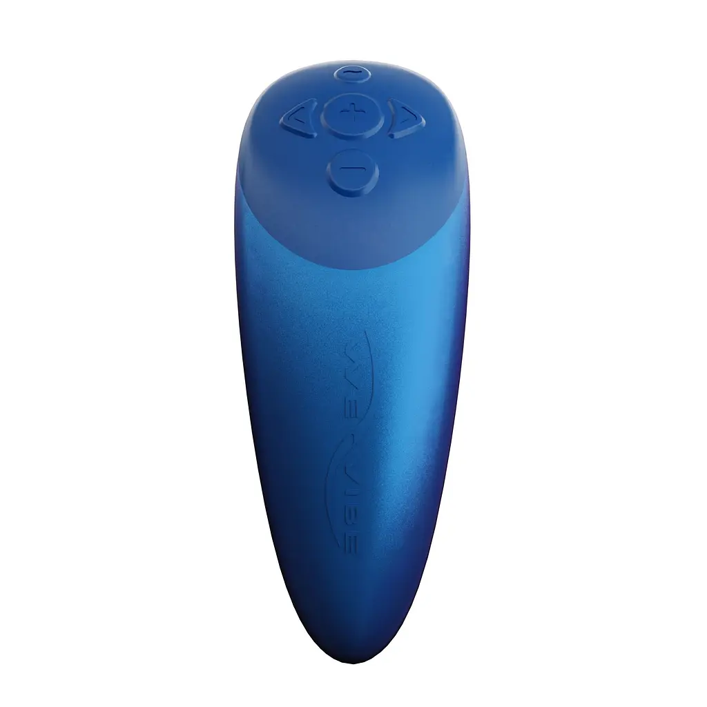 Смарт-вібратор для пар We-Vibe Chorus Cosmic Blue, сенсорне керування вібраціями стисненням пульта - фото 4