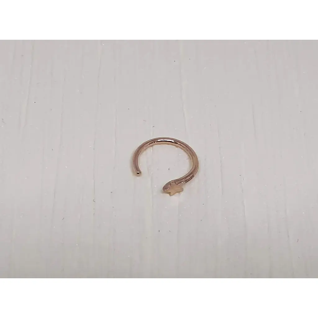 Золотая серьга-пирсинг в нос Dear. 1058 - фото 2