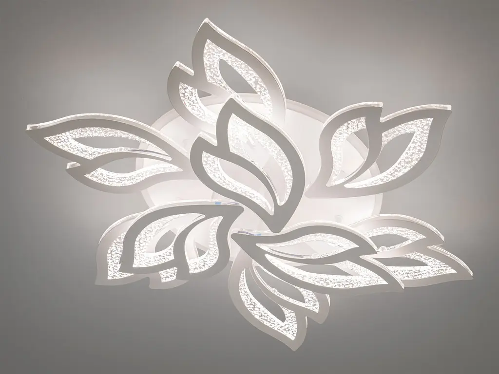 Люстра стельова LED Diasha 2455/6+3WH, 140W, 4100K, білий акрил, сучасний стиль для дому - фото 3