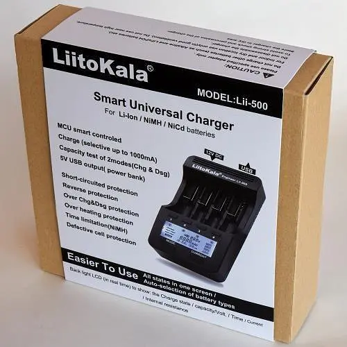 Зарядний пристрій Liitokala Lii-500 на 4 канали (для Ni-MH, Ni-CD, Li-Ion) з блоком живлення - фото 7