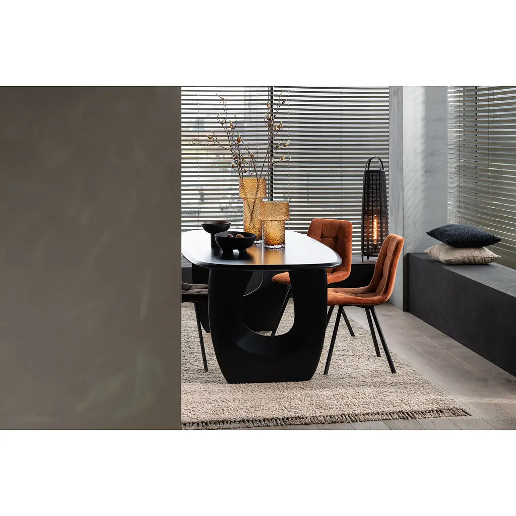 Лампа підлогова J-line з бамбука 100 см чорна (46377) - фото 4