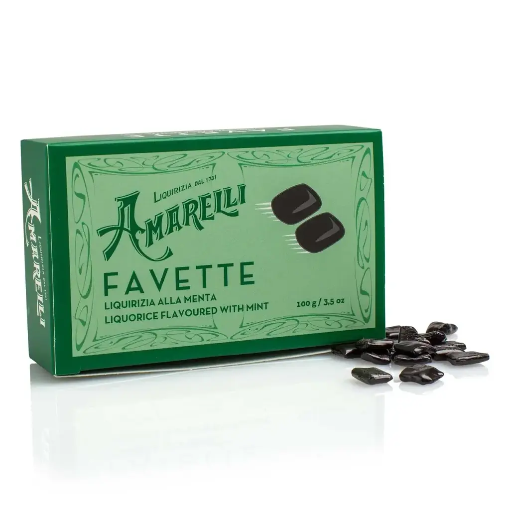 Лакрична пастила Amarelli Favette Box м'ята 100g
