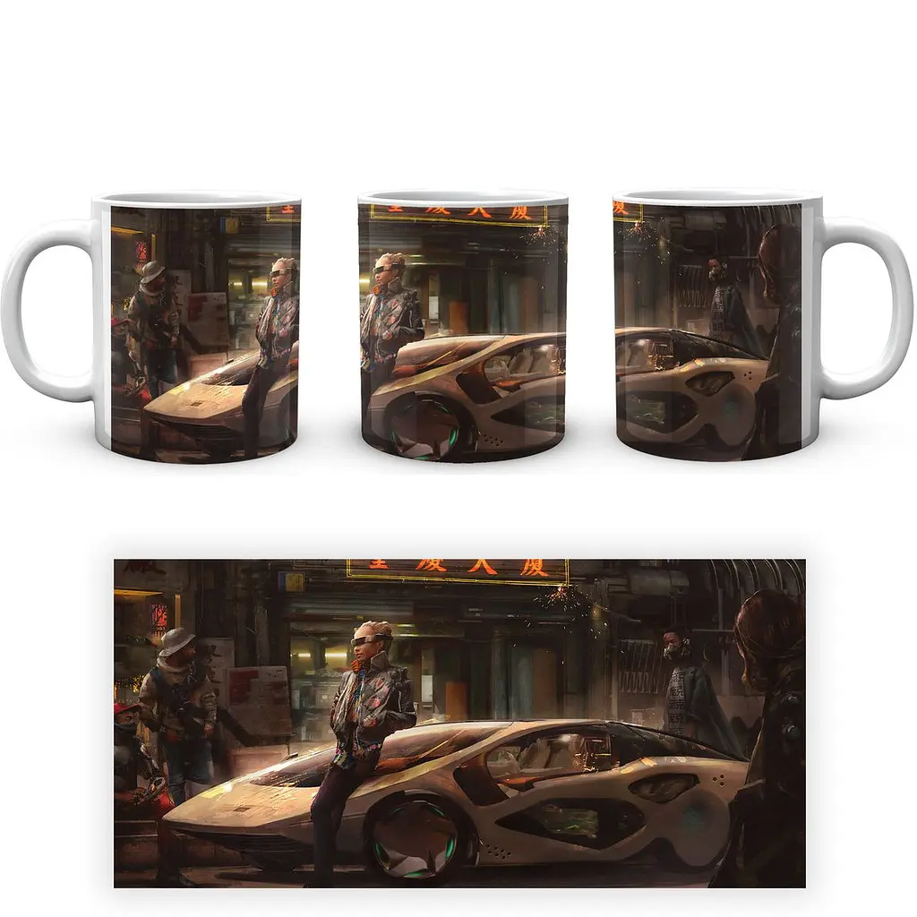 Кухоль GeekLand Cyberpunk 2077 Кіберпанк 2077 CY 02.599 330 мл білий - фото 4