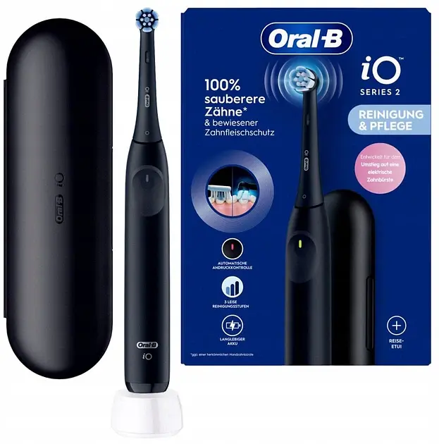 Електрична зубна щітка Oral-B Braun iO Series 2 iOS2.1D9.2K Night Чорний + футляр