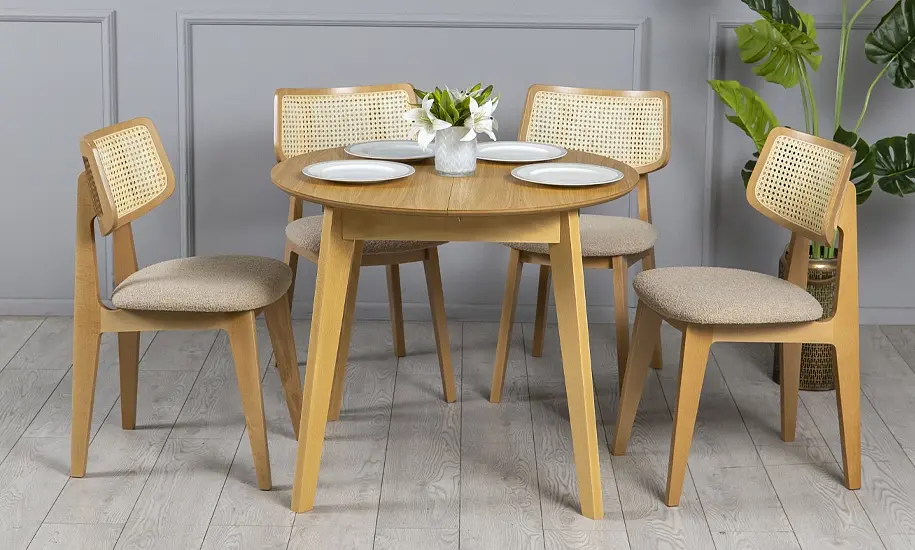 Стілець Пепе Cane з масиву дерева та ротангу дуб - фото 5