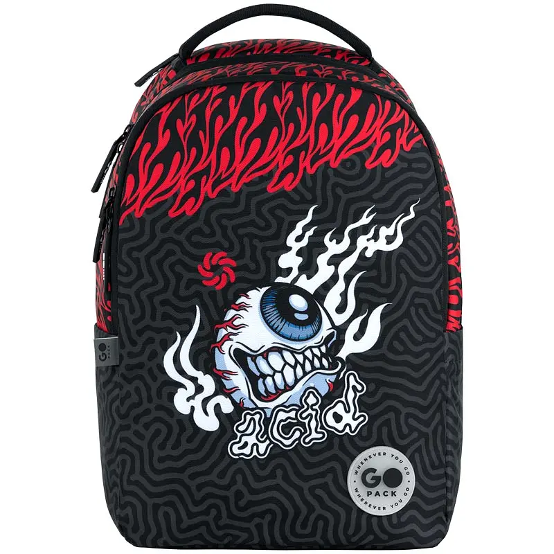 Рюкзак GoPack Teens 135M-4 Чорно-червоний (GO26-135M-4) - фото 3