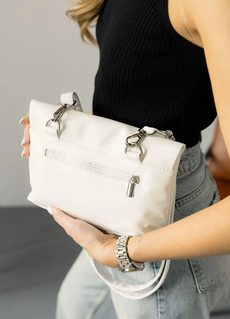 Жіноча сумка через плече Sambag Rose біла 23 х 17 х 4.5 см (94200008) - фото 4