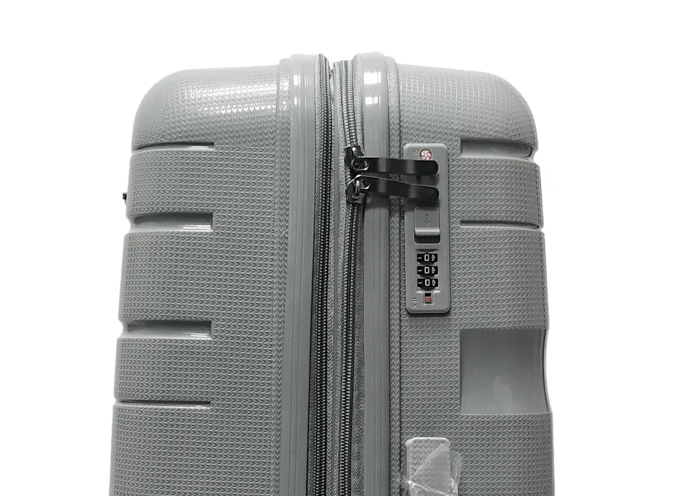 Валіза середня M поліпропілен Milano bag 0306 65×42×28см 56л Срібна - фото 5