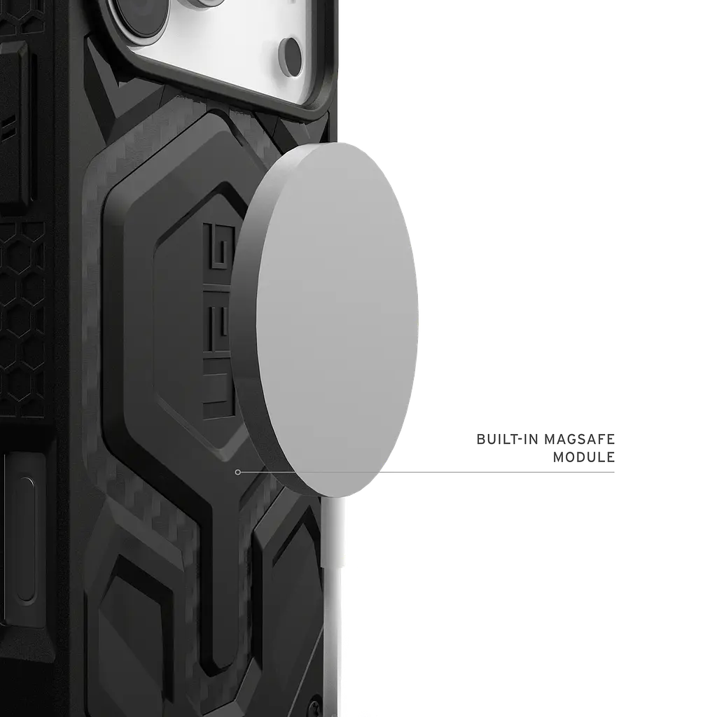 Чохол протиударний UAG Monarch Pro MagSafe для iPhone 17 Pro Carbon Fiber 114513119042 - фото 9