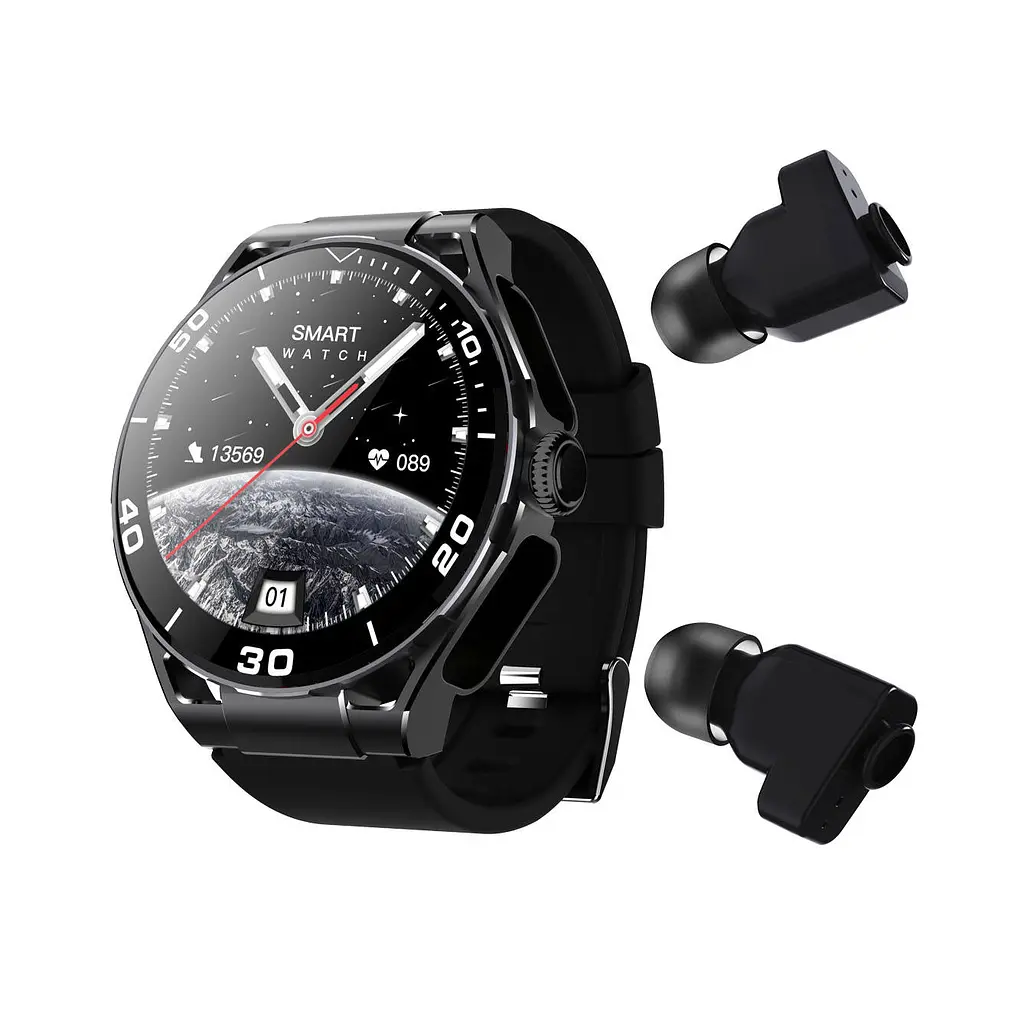 Смарт-годинник з навушниками Lemfo Q11 Black (18755-hbr)