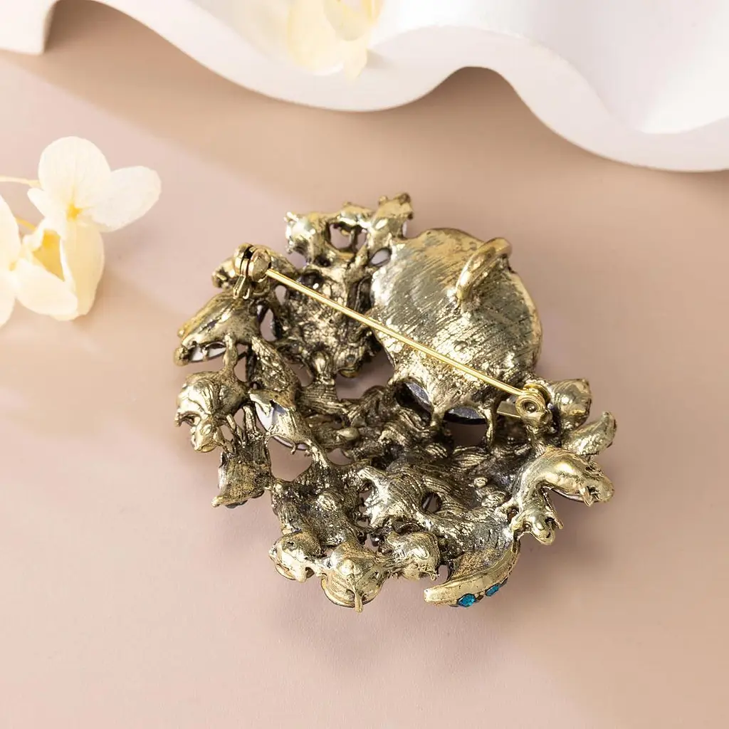 Брошка Квітка бурштин (84946885) - фото 3