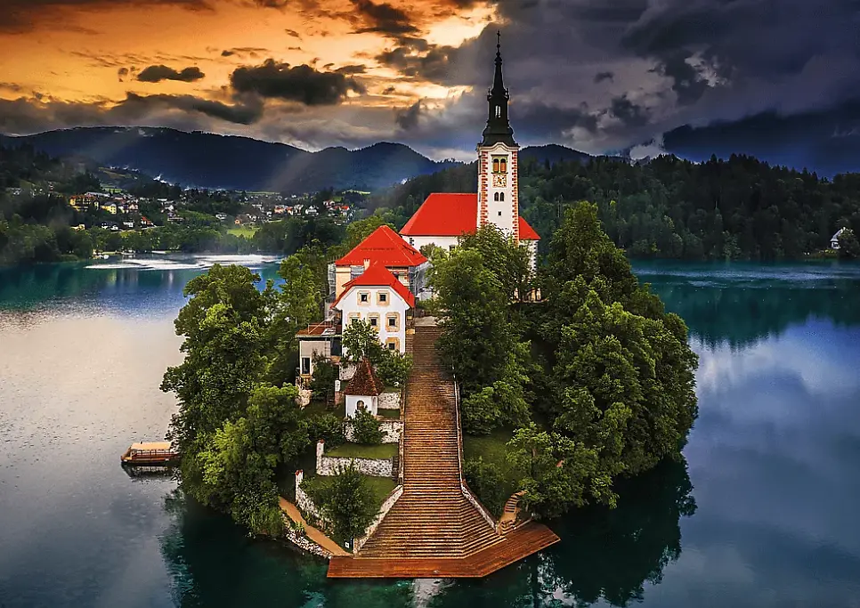 Пазл Photo Odyssey: Озеро Блед Словения - 1000 элементов Trefl 10797 - фото 2