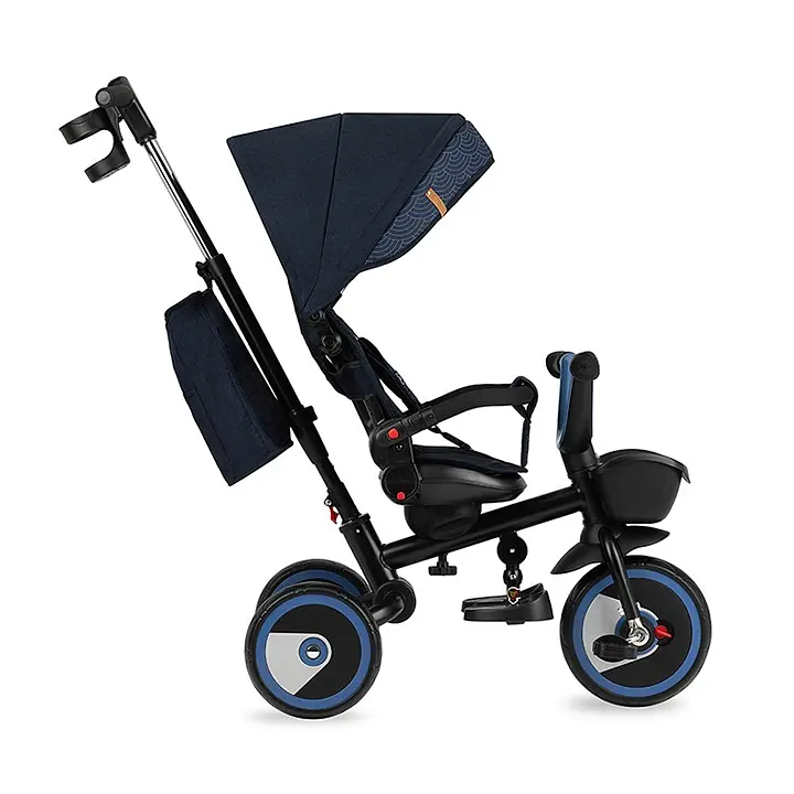 Дитячий триколісний велосипед MoMi Invidia 5 в 1 з батьківською ручкою blue navy (4069) - фото 5