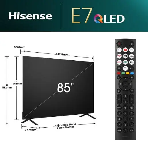 LED-телевізор Hisense 85E7NQ  (7063904) - фото 6