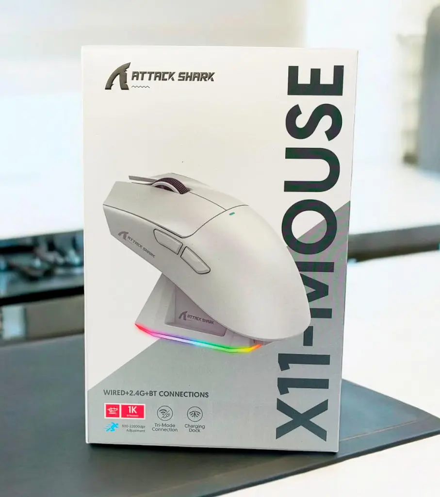 Бездротова мишка ATTACK SHARK X11 White (PAW3311, 22K DPI, 65 годин на одному заряді) - фото 3