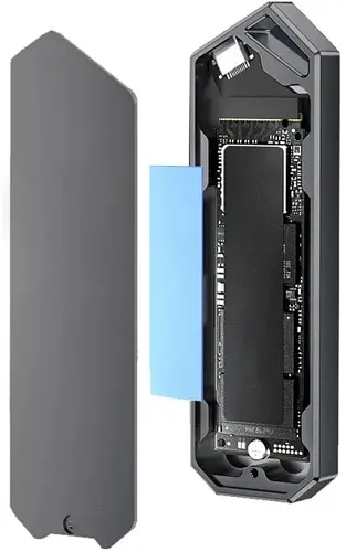 Кишеня зовнішня Dynamode, Dark Grey, M.2, Type-C 3.2 Gen2, 1xM.2 NVMe / SATA, формат 2230/2242/2260/2280 (DM-CAD-SSD14-N) - фото 2