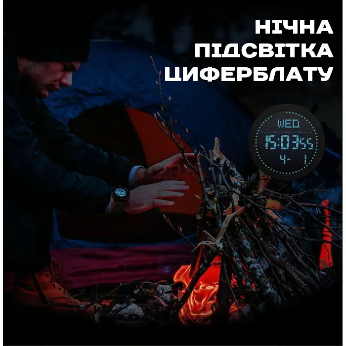 Годинник North Edge Alps Black з компасом, 2 ремінця - фото 12