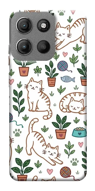 TPU чохол Demsky Cats pattern для Motorola Moto G15 4G
