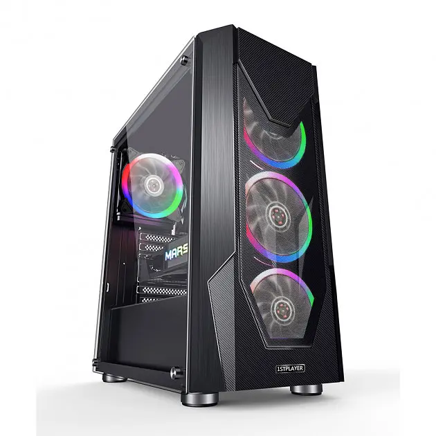 Корпус 1stPlayer D5-R1 Color LED Black (D5-R1 Color LED Black) Б/в - фото 2