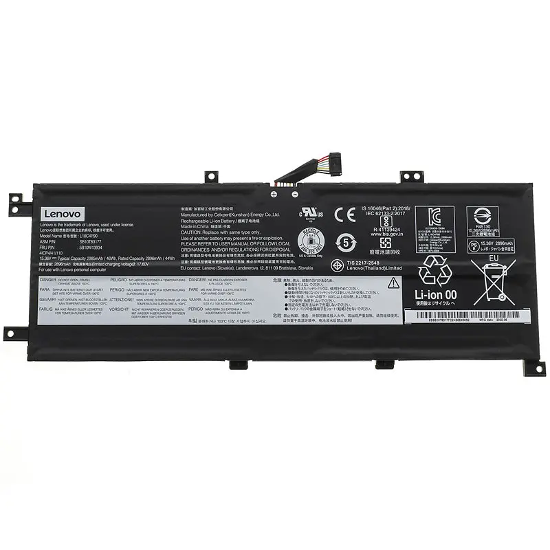 Батарея для ноутбука Lenovo L18D4P90 (ThinkPad L13 L13 Gen 2) 15.36V 2995mAh Чорний - фото 3