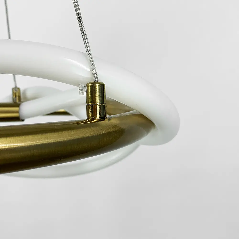 Латунная кольцевая люстра ELISION с гибкой LED лентой Line.F Диаметр 60см - фото 3