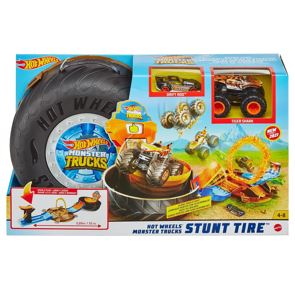 Игровой набор Hot Wheels Monster Trucks Трюки в шине (GVK48) - фото 11