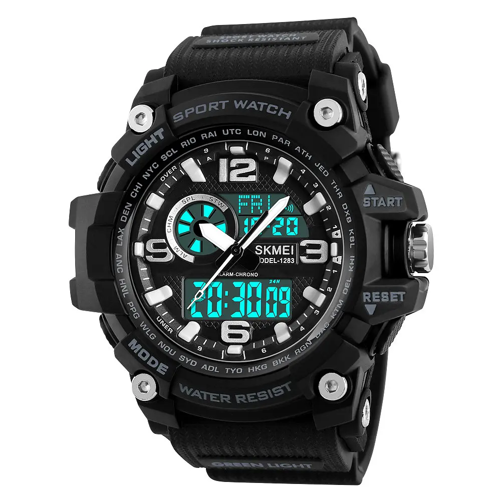 Наручний годинник чоловічий Skmei 1283 Black, 1283BK (12297) - фото 2