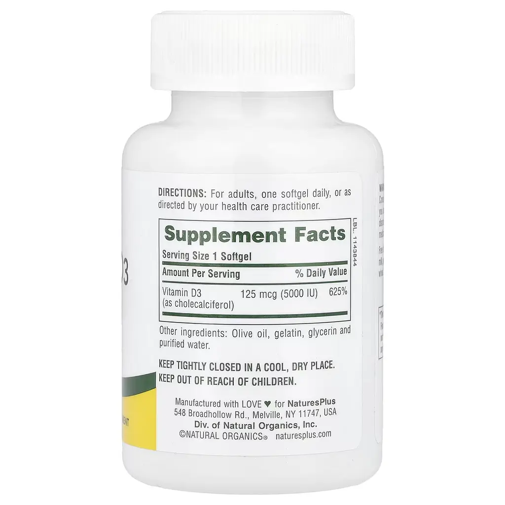 Вітамін Д3 Vitamin D3 5000 IU 125мкг - 60 софтгель - фото 2