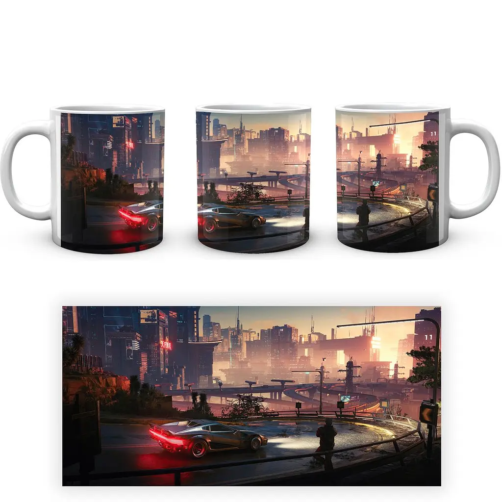 Кухоль GeekLand Cyberpunk 2077 Кіберпанк 2077 CY 02.607 330 мл білий - фото 4
