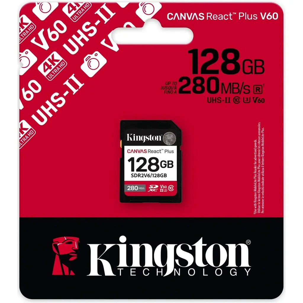 Карта пам'яті Kingston SDXC Canvas React Plus 128GB Class 10 UHS-II U3 V60 (SDR2V6/128GB) [120443] - фото 3