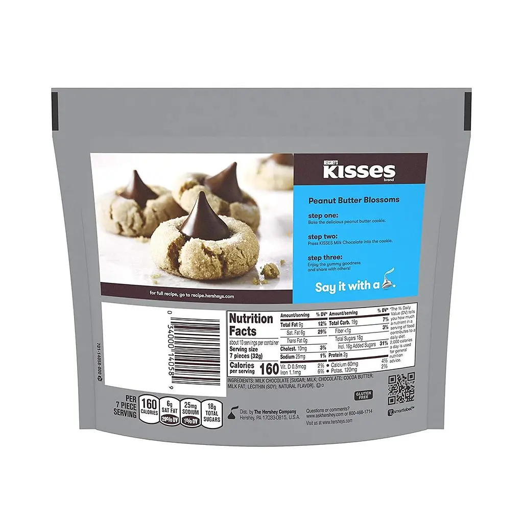Шоколадні цукерки Hershey's Kisses Milk Chocolate 306г - фото 2