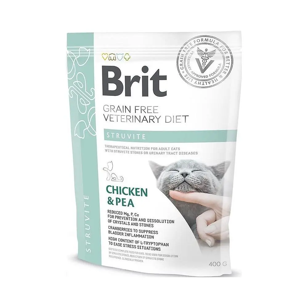 Сухий корм Brit GF Veterinary Diets Cat Struvite 0.4 кг лікувальний для кішок (курка) - фото 9