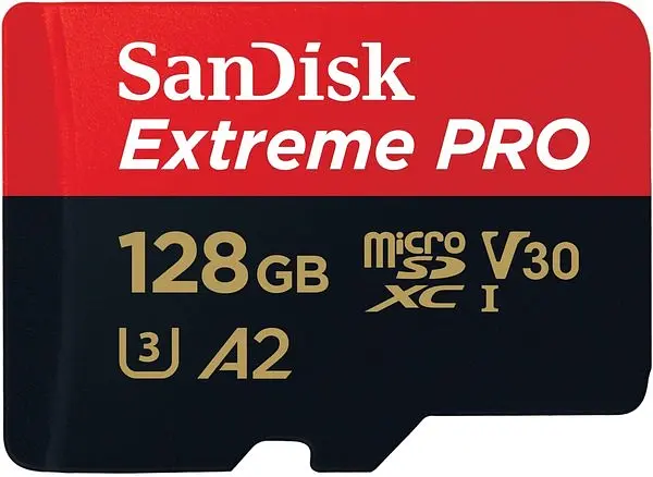 SanDisk microSD 128GB C10 UHS-I U3 R200/W90MB/s Extreme Pro V30 + SD (SDSQXCD... - фото 2