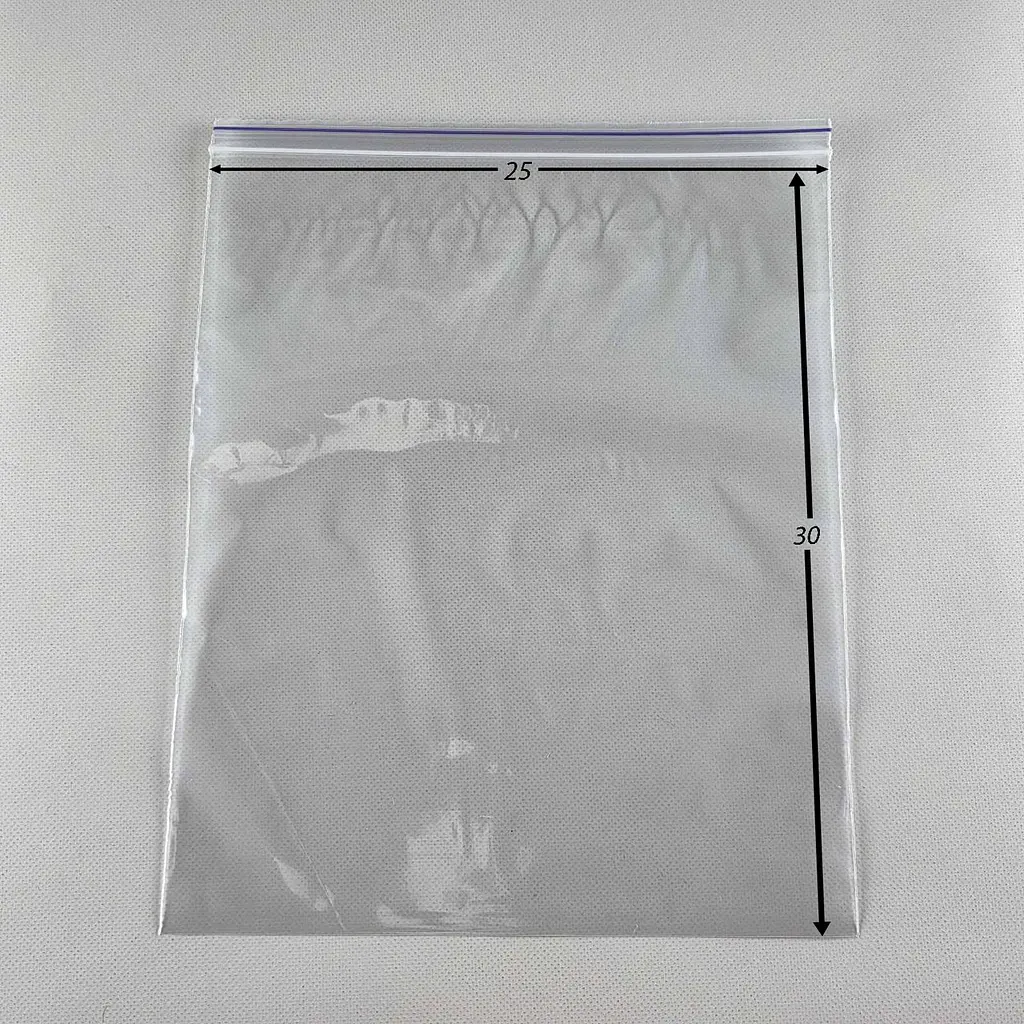 Пакети Zip-Lock прозорі 25x30 см, 100 шт, 50 мкм, поліетиленові пакети із застібкою - фото 2