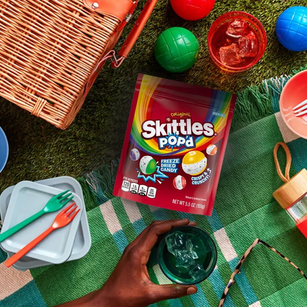 Цукерки Skittles Pop’d Freeze Dried Crispy Crunchy Candy 156г - фото 8