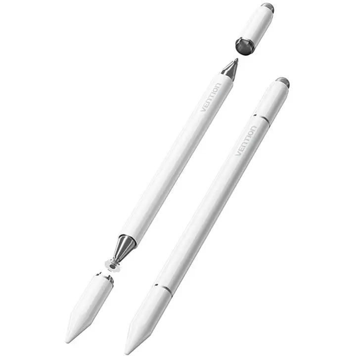 Стилус - ручка для ємнісних екранів 3 в 1 Magnetic Stylus Pen White Aluminum Alloy Type Vention (KQLW0) - фото 9