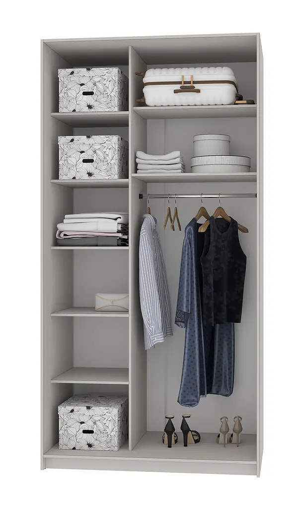 Шафа-купе дводверна MebelStar Стандарт BG ДСП/Дзеркало 120x60x240 см Дуб рістрето (MBS-10239) - фото 2