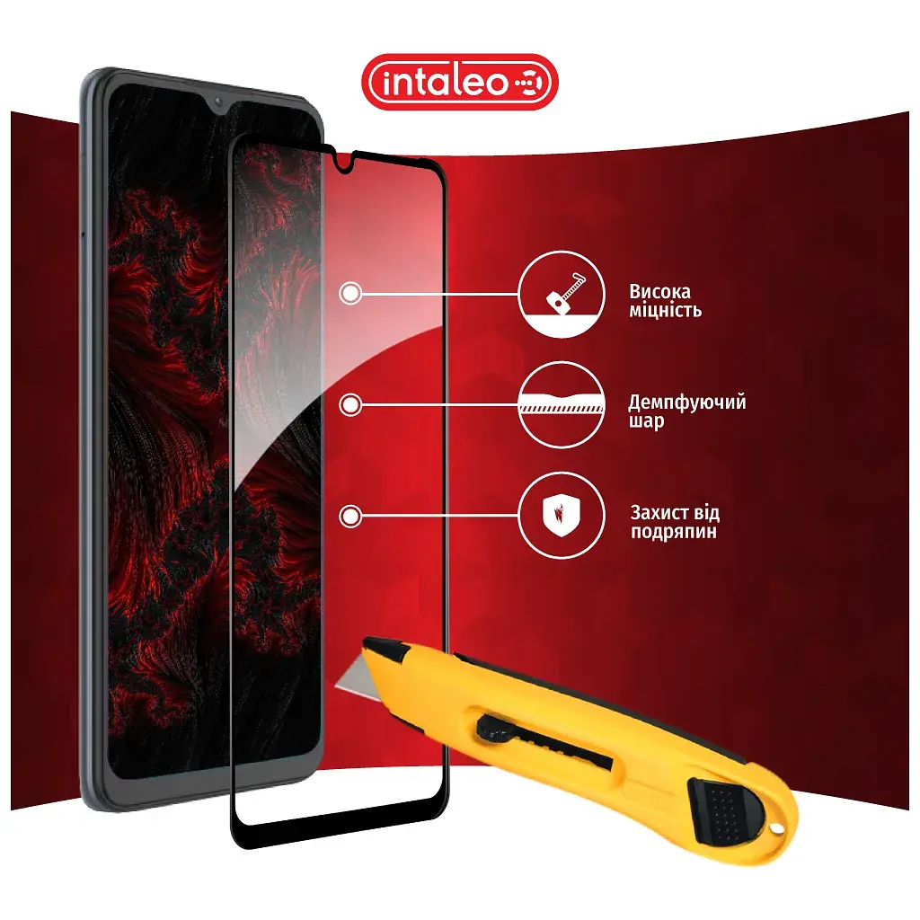Скло захисне Intaleo Full Glue ZTE Blade A52 Black (1283126545511) - фото 5