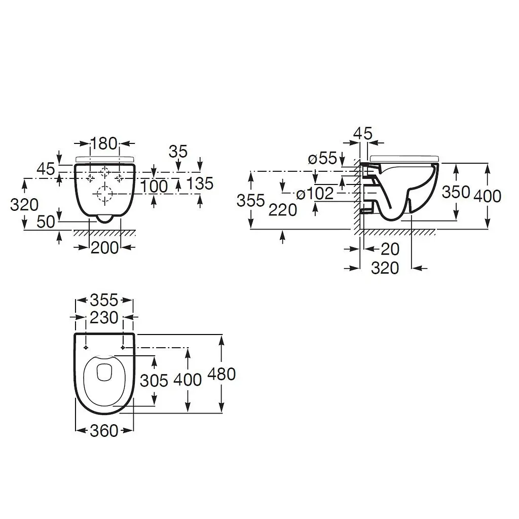Комплект инсталляция 3 в 1 Volle Master Neo 201010 + унитаз Roca Meridian Rimless A34H242000 укороченный с сидением Soft Close Slim, Белый - фото 4