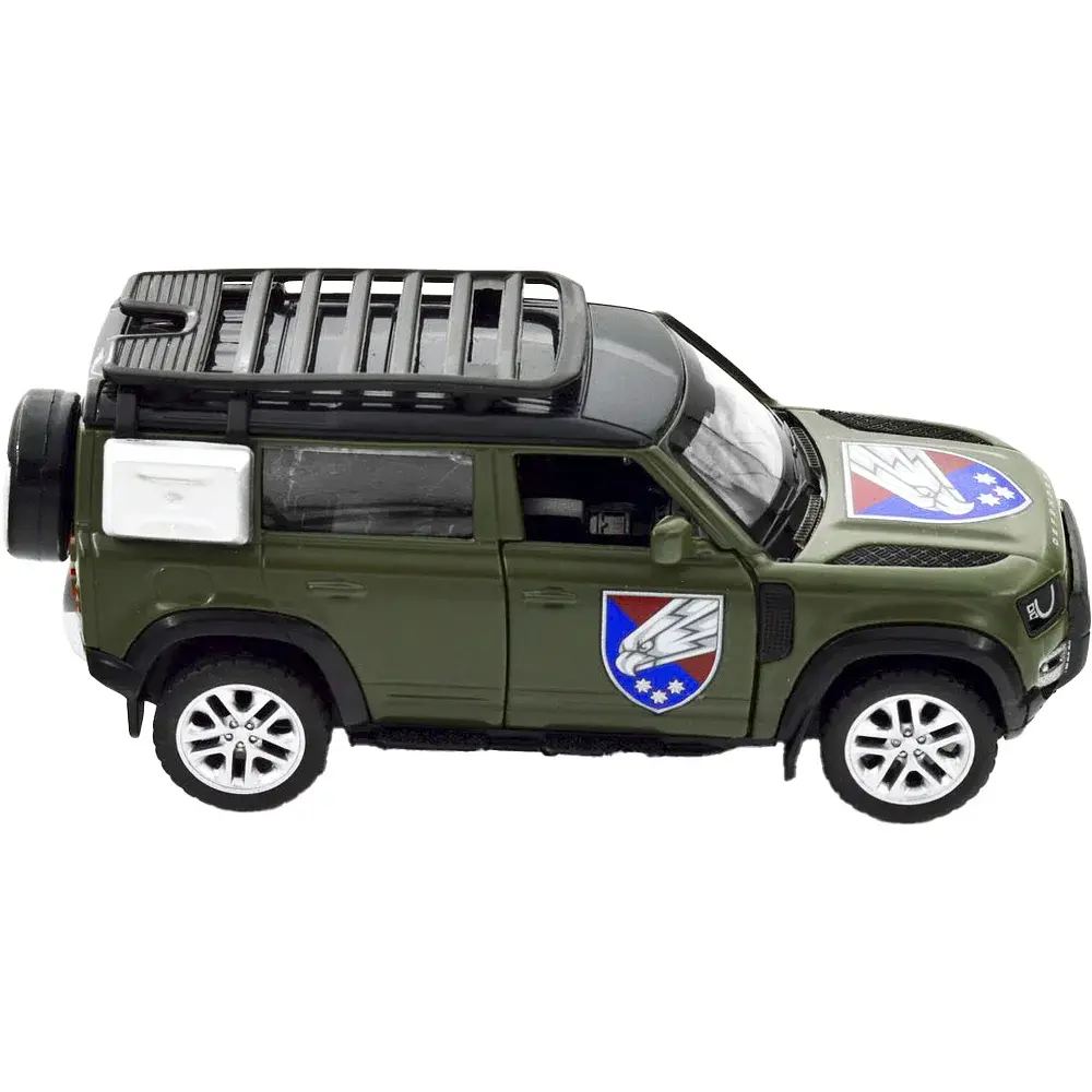 Машинка TechnoDrive серії Шеврони Героїв LAND ROVER DEFENDER 110 "25 ОВДБр" - фото 6