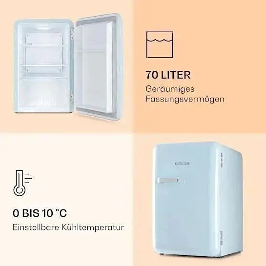 Холодильник в ретро стиле Klarstein Audrey (10039693) - фото 4