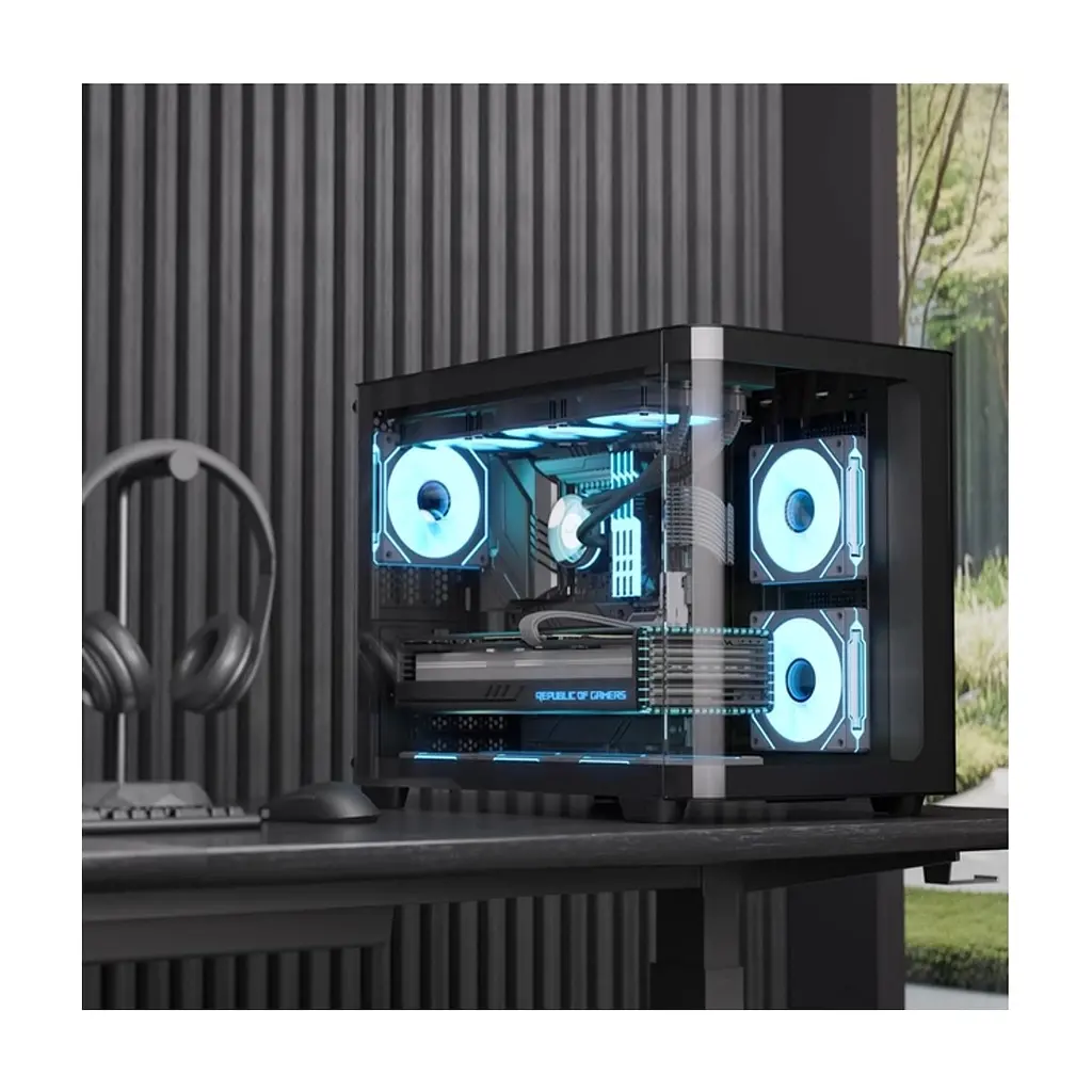 Корпус для ПК AeroCool P300C-G-BK-v1 Black (ACCS-PN02033.11) - фото 6