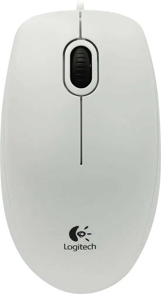 Миша Logitech B100 Optical USB Mouse white (910-003360) - фото 5