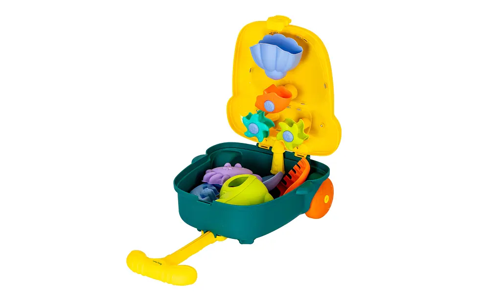 Набір для гри в піску в валізі 8 ел Baby Teamарт (9515_зелений) - фото 2